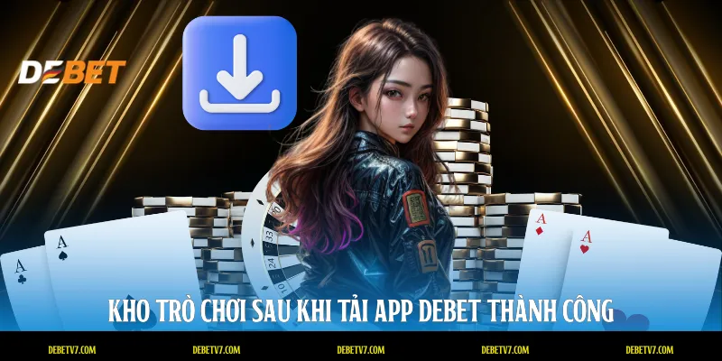 Kho trò chơi sau khi tải app DEBET thành công